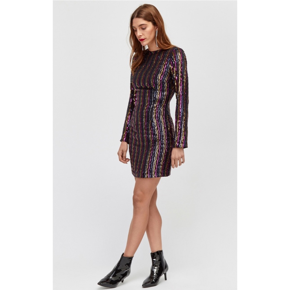 Stripe Sequin Bodycon Dress US Size 4